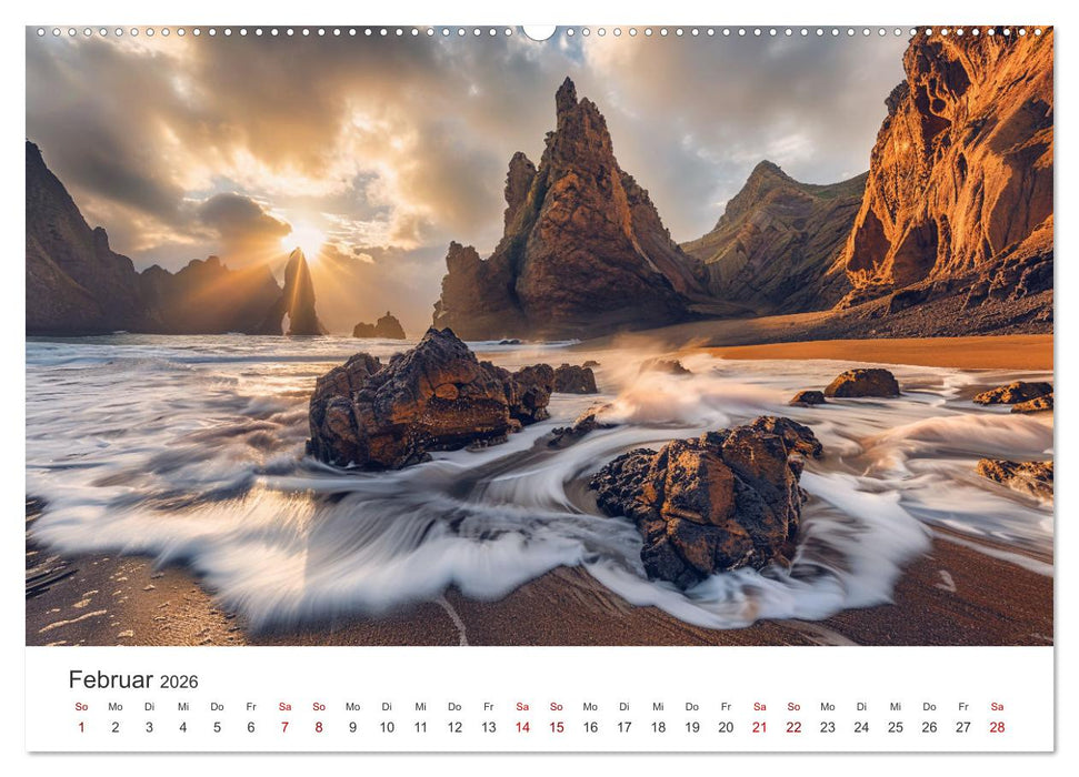 Gestrandet - Ein Jahr auf Robinsons Insel (CALVENDO Premium Wandkalender 2026)