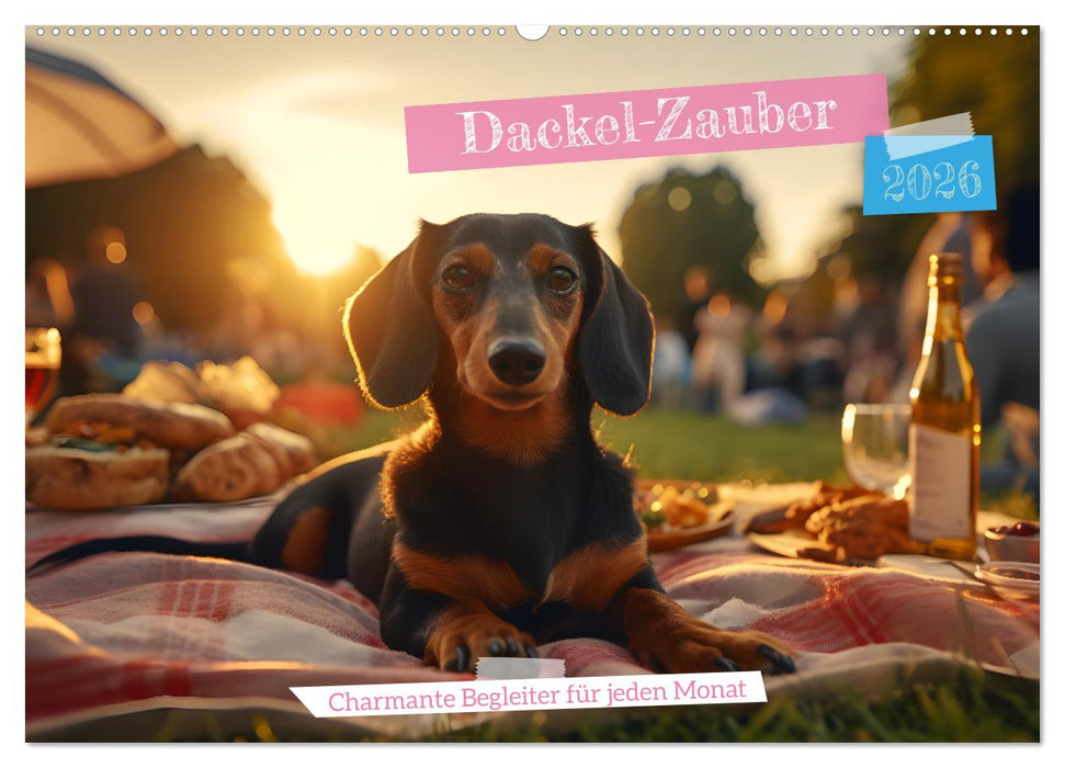 Dackel Zauber - Charmante Begleiter für jeden Monat (CALVENDO Wandkalender 2026)