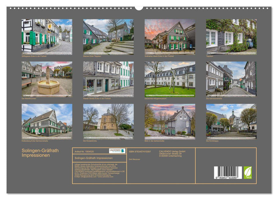 Solingen-Gräfrath Impressionen (CALVENDO Premium Wandkalender 2026)