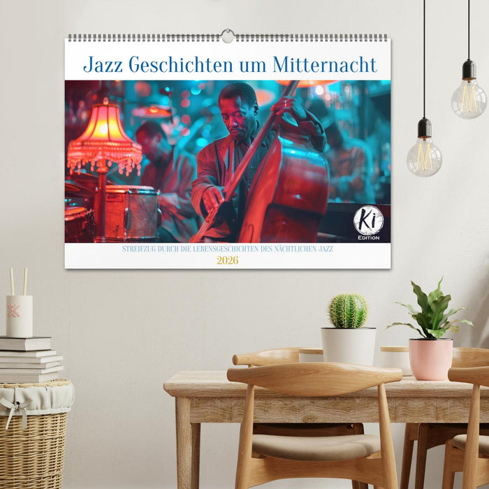 Jazz Geschichten um Mitternacht (CALVENDO Wandkalender 2026)