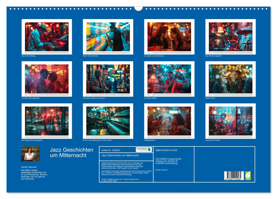Jazz Geschichten um Mitternacht (CALVENDO Wandkalender 2026)