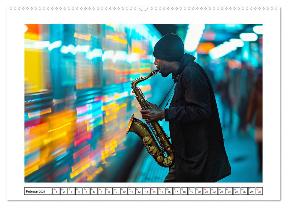 Jazz Geschichten um Mitternacht (CALVENDO Wandkalender 2026)
