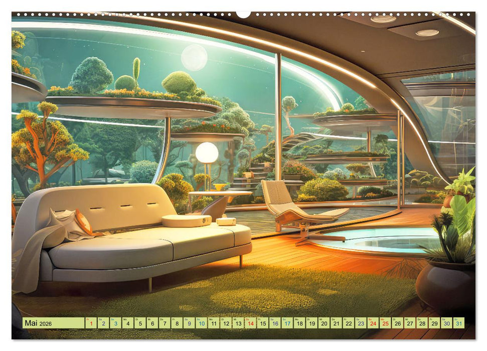 Futuristische moderne Behausungen (CALVENDO Premium Wandkalender 2026)