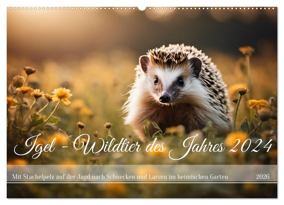 Igel - Wildtier des Jahres 2024 (CALVENDO Wandkalender 2026)