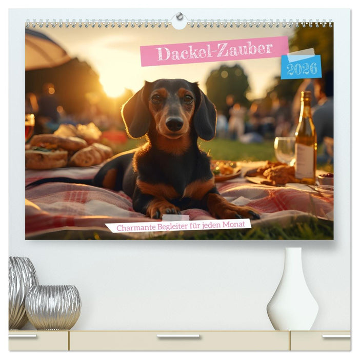 Dackel Zauber - Charmante Begleiter für jeden Monat (CALVENDO Premium Wandkalender 2026)
