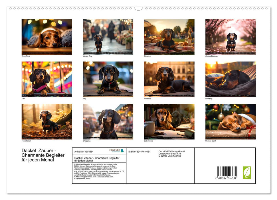 Dackel Zauber - Charmante Begleiter für jeden Monat (CALVENDO Premium Wandkalender 2026)