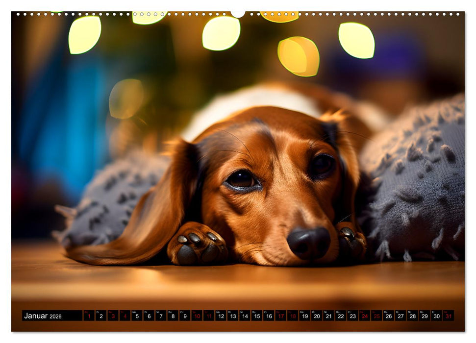 Dackel Zauber - Charmante Begleiter für jeden Monat (CALVENDO Premium Wandkalender 2026)