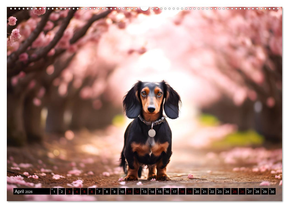 Dackel Zauber - Charmante Begleiter für jeden Monat (CALVENDO Premium Wandkalender 2026)