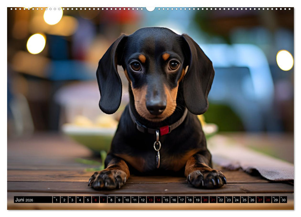 Dackel Zauber - Charmante Begleiter für jeden Monat (CALVENDO Premium Wandkalender 2026)