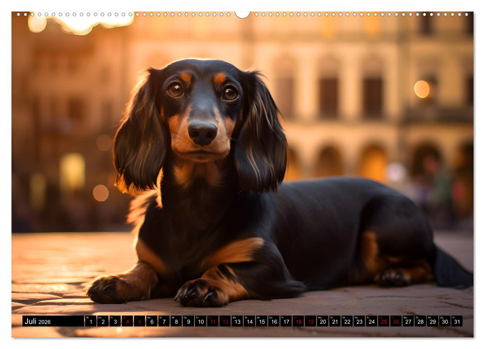 Dackel Zauber - Charmante Begleiter für jeden Monat (CALVENDO Premium Wandkalender 2026)