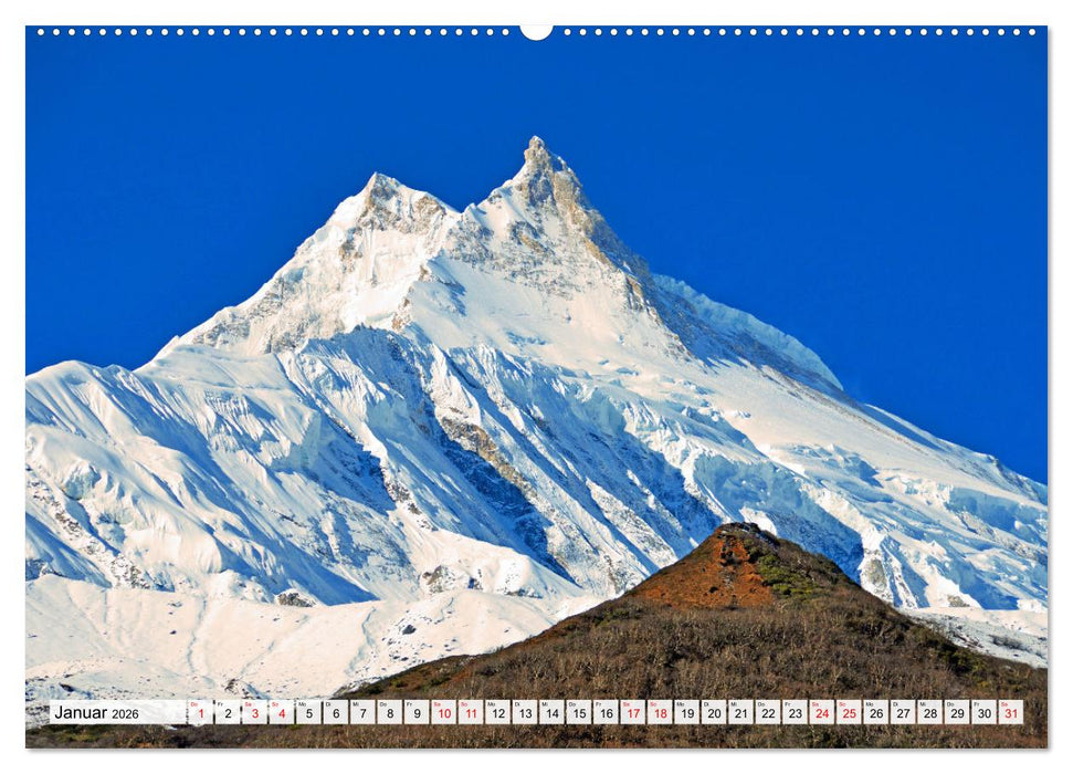 MANASLU HIMAL gewaltige Bergriesen (CALVENDO Premium Wandkalender 2026)