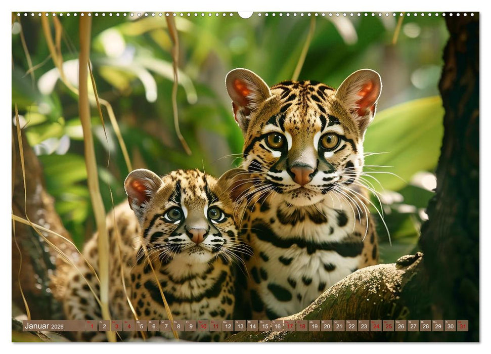 Wenn die wilden Katzen leise durch ihr Revier streifen (CALVENDO Premium Wandkalender 2026)
