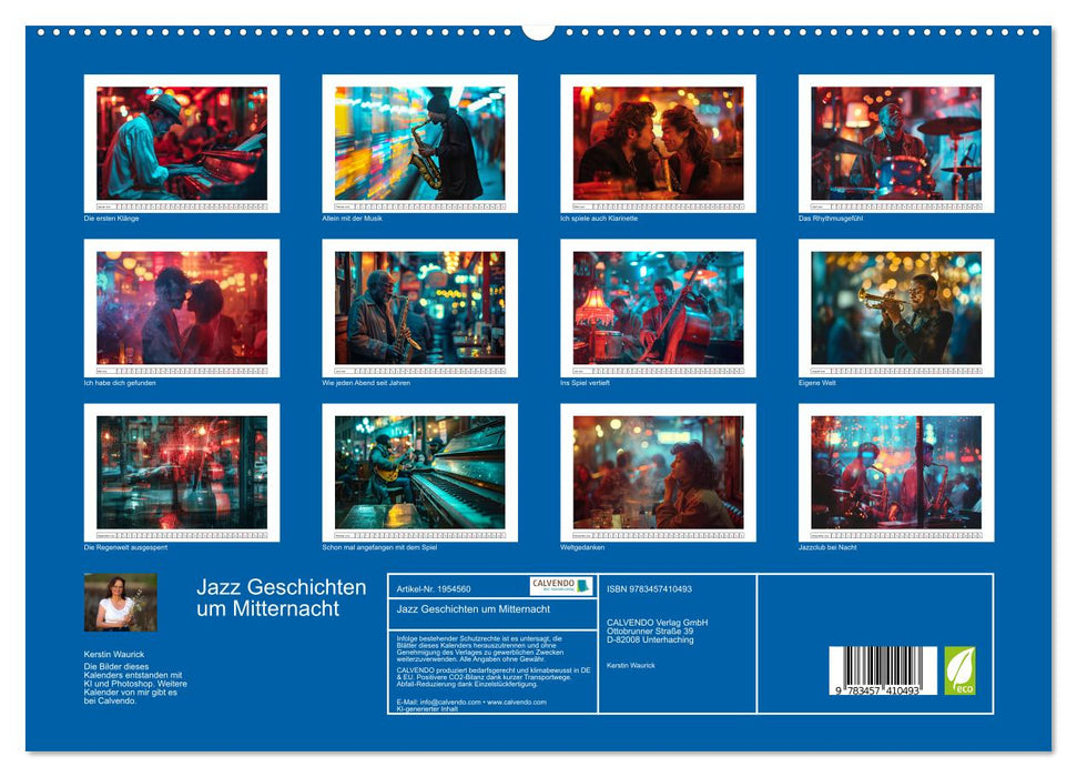 Jazz Geschichten um Mitternacht (CALVENDO Premium Wandkalender 2026)