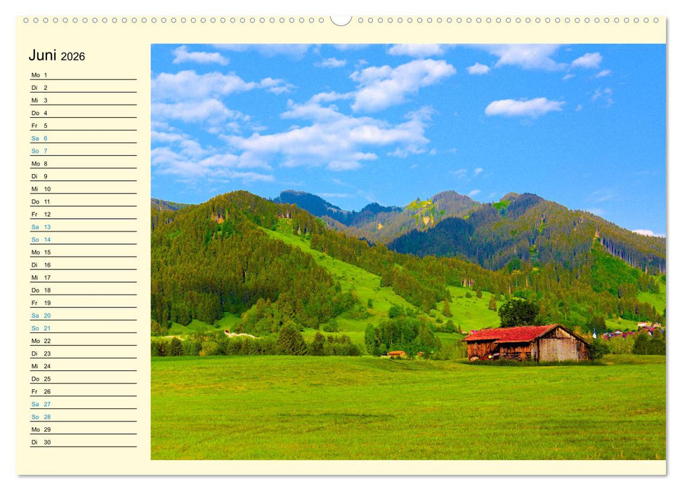 Bayern - Idylle zwischen Allgäu und Bayerischen Alpen (CALVENDO Wandkalender 2026)