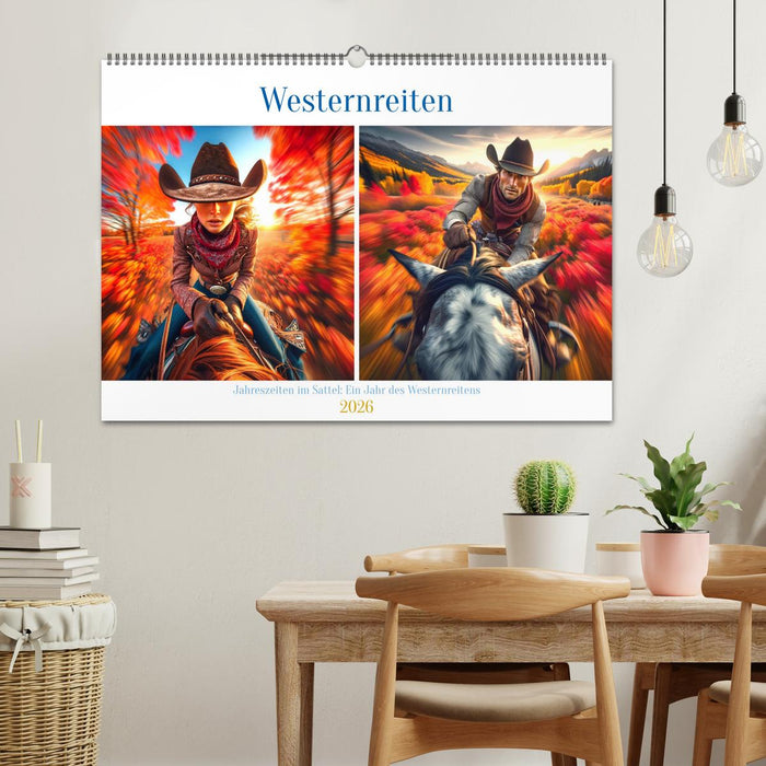 Westernreiten - Jahreszeiten im Sattel (CALVENDO Wandkalender 2026)