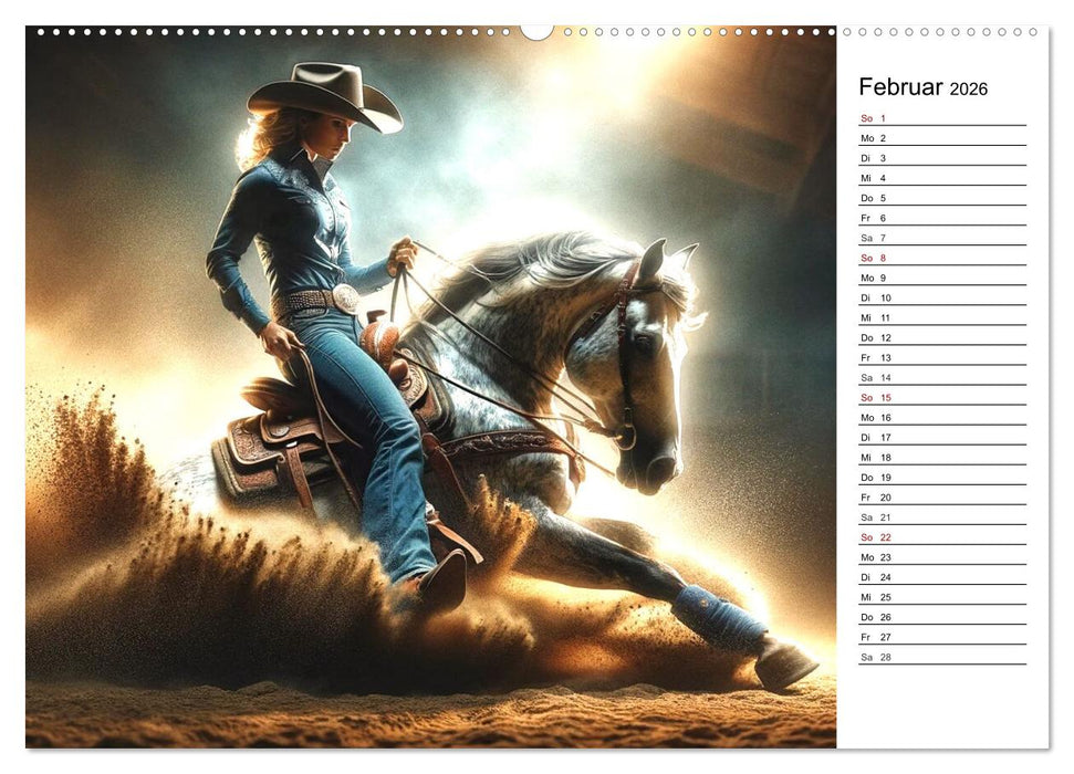 Westernreiten - Jahreszeiten im Sattel (CALVENDO Wandkalender 2026)