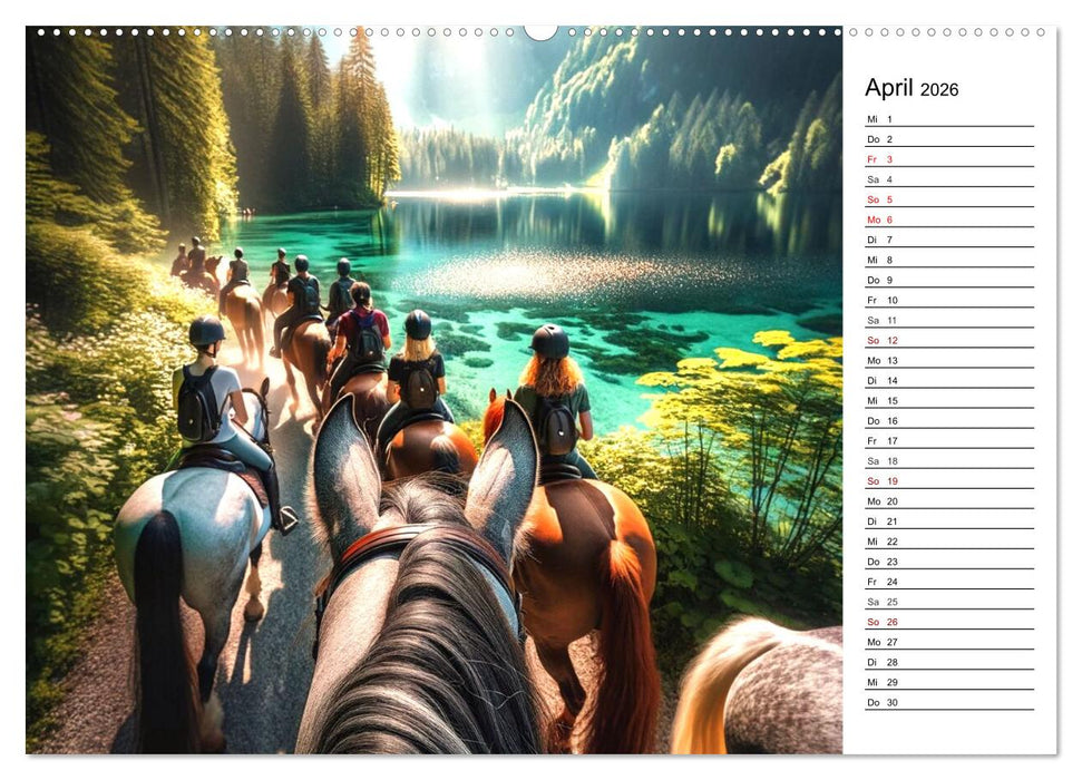 Westernreiten - Jahreszeiten im Sattel (CALVENDO Wandkalender 2026)