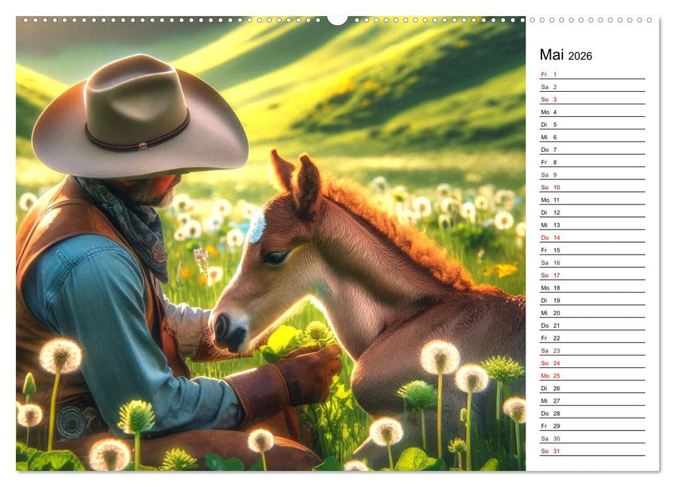 Westernreiten - Jahreszeiten im Sattel (CALVENDO Wandkalender 2026)