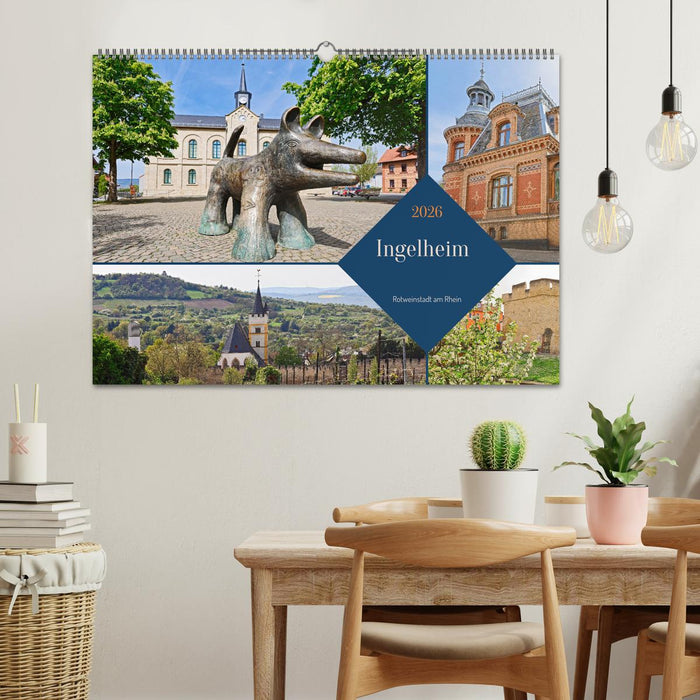 Ingelheim - Rotweinstadt am Rhein (CALVENDO Wandkalender 2026)