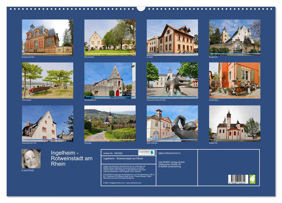 Ingelheim - Rotweinstadt am Rhein (CALVENDO Wandkalender 2026)