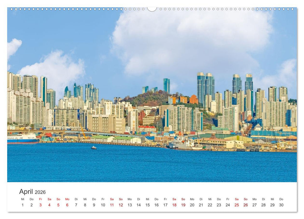 Busan - Hafenstadt in Südkorea (CALVENDO Premium Wandkalender 2026)
