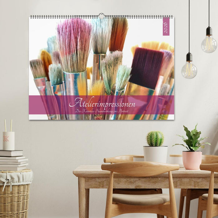 Atelierimpressionen - Des Künstlers Handwerkzeug im Portrait (CALVENDO Wandkalender 2026)