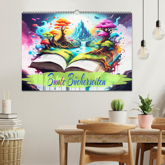 Bunte Bücherseiten (CALVENDO Wandkalender 2026)
