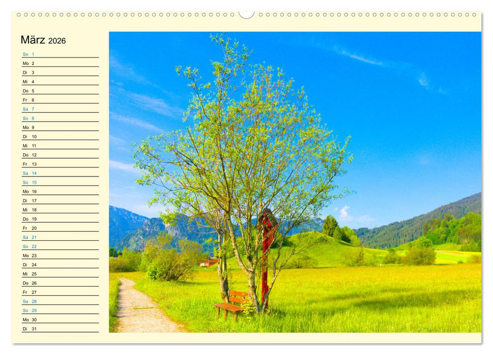 Bayern - Idylle zwischen Allgäu und Bayerischen Alpen (CALVENDO Premium Wandkalender 2026)
