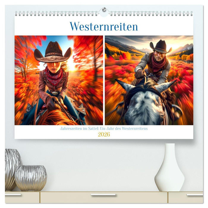 Westernreiten - Jahreszeiten im Sattel (CALVENDO Premium Wandkalender 2026)