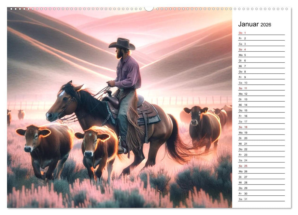 Westernreiten - Jahreszeiten im Sattel (CALVENDO Premium Wandkalender 2026)