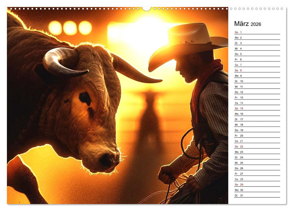 Westernreiten - Jahreszeiten im Sattel (CALVENDO Premium Wandkalender 2026)