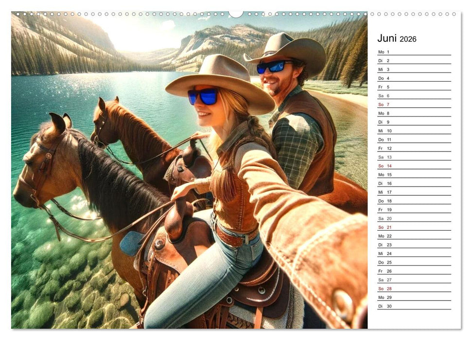 Westernreiten - Jahreszeiten im Sattel (CALVENDO Premium Wandkalender 2026)