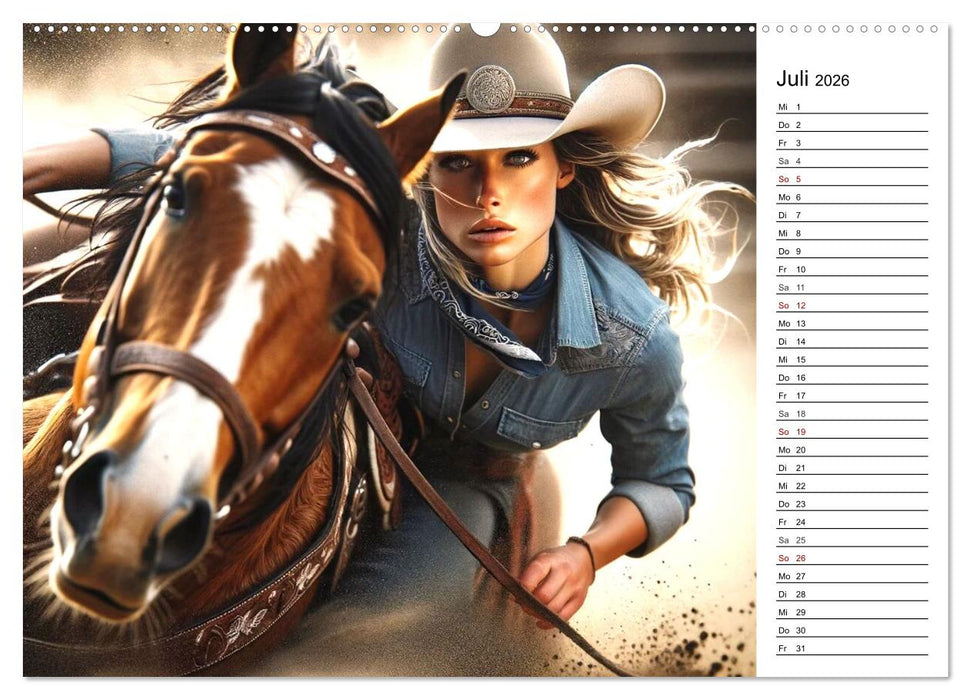 Westernreiten - Jahreszeiten im Sattel (CALVENDO Premium Wandkalender 2026)