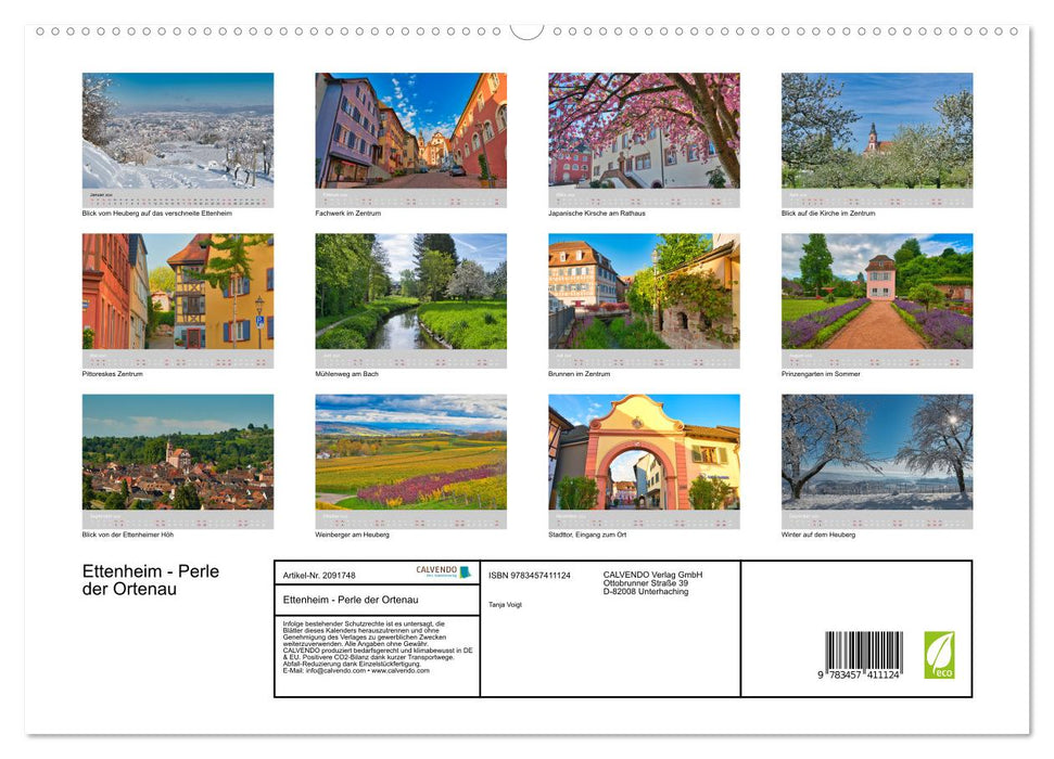 Ettenheim - Perle der Ortenau (CALVENDO Premium Wandkalender 2026)