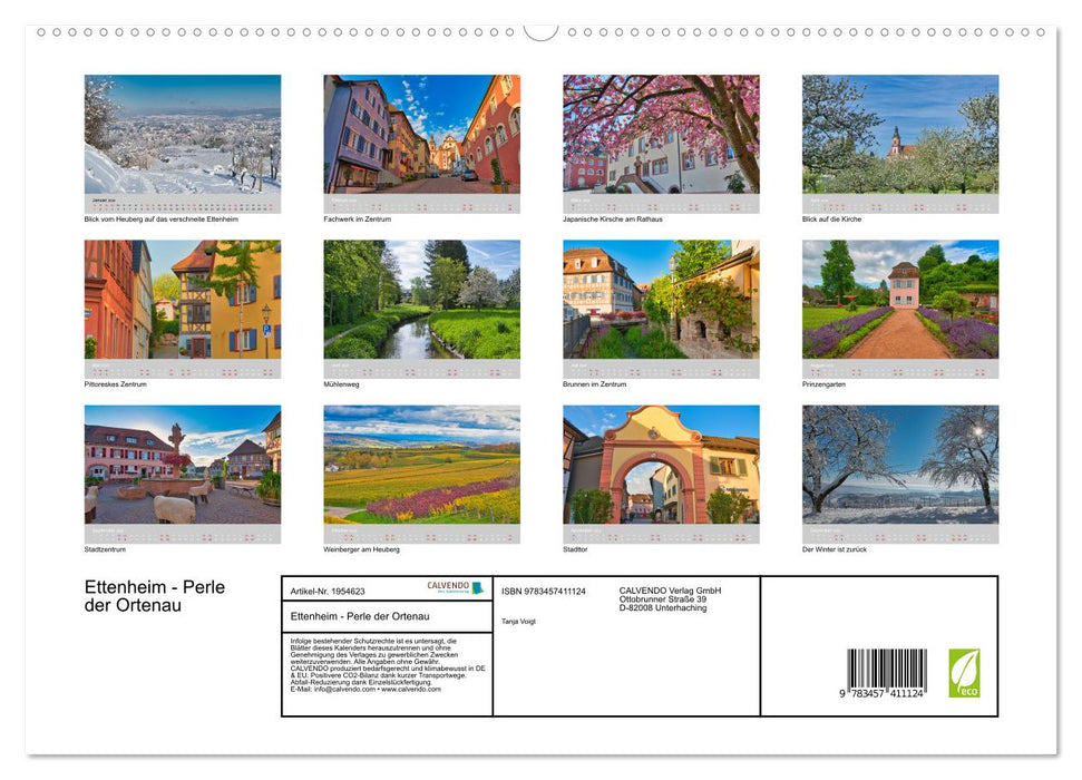 Ettenheim - Perle der Ortenau (CALVENDO Premium Wandkalender 2026)
