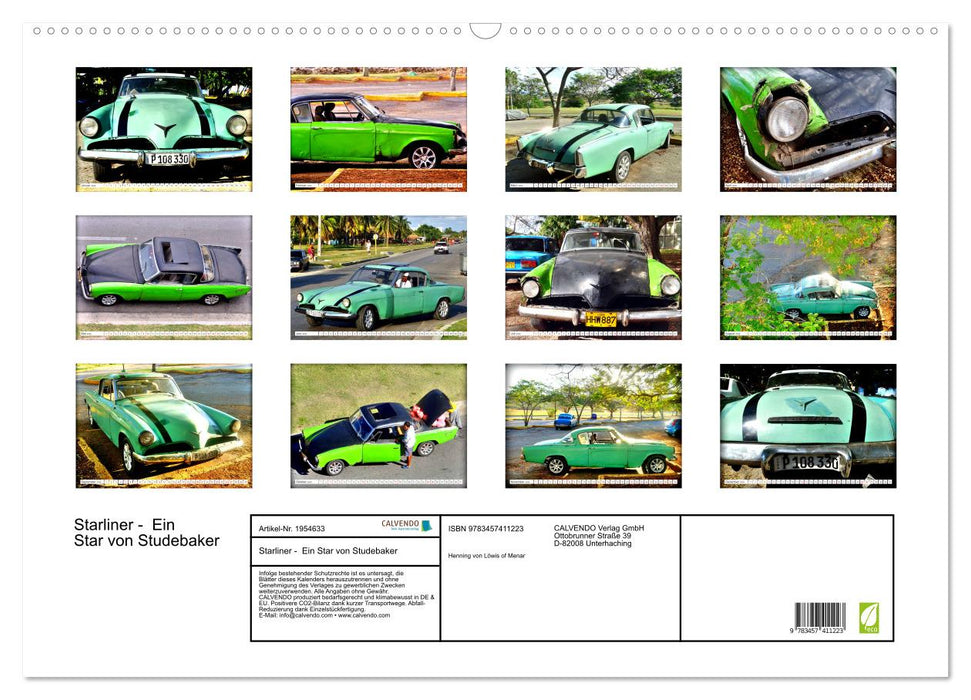 Starliner - Ein Star von Studebaker (CALVENDO Wandkalender 2026)