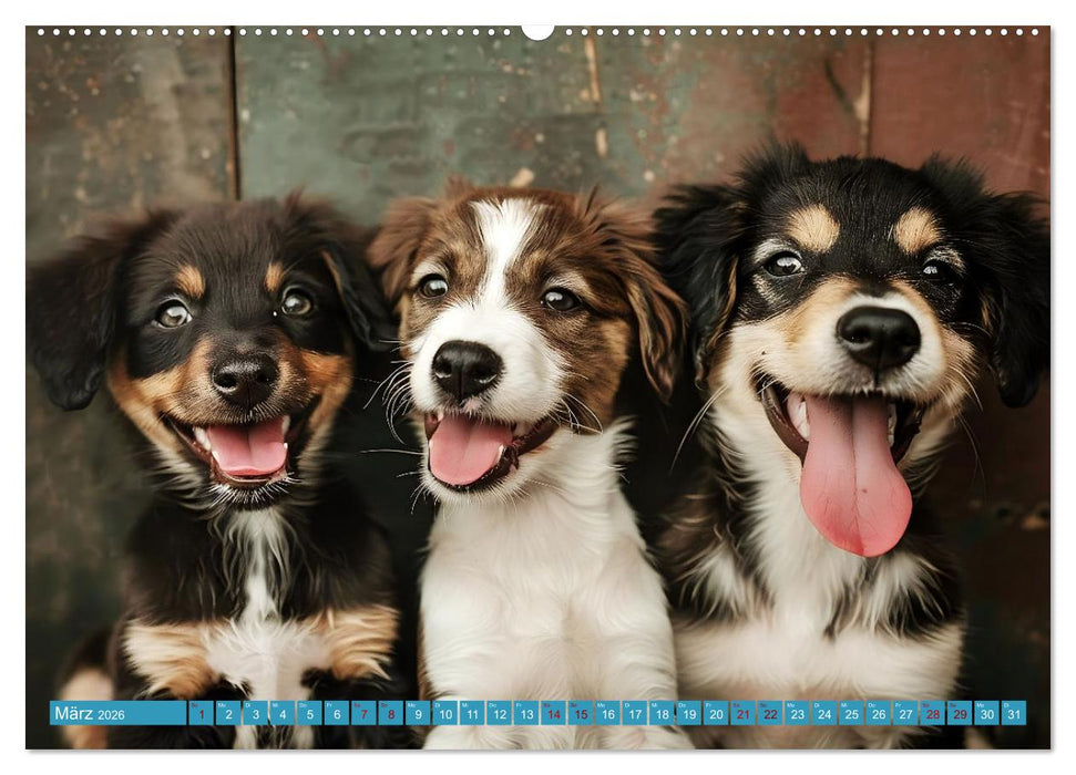 Lächelnde Hunde sind wie Sonnenschein auf vier Pfoten (CALVENDO Wandkalender 2026)