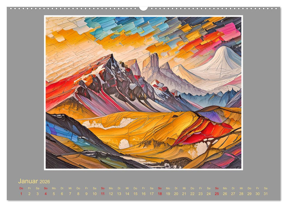 Expressionistische Landschaften (CALVENDO Premium Wandkalender 2026)