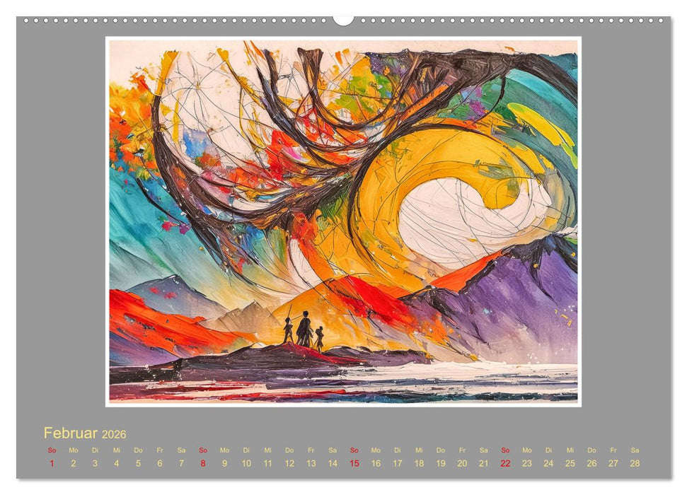 Expressionistische Landschaften (CALVENDO Premium Wandkalender 2026)