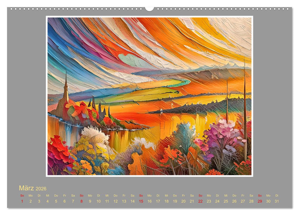 Expressionistische Landschaften (CALVENDO Premium Wandkalender 2026)