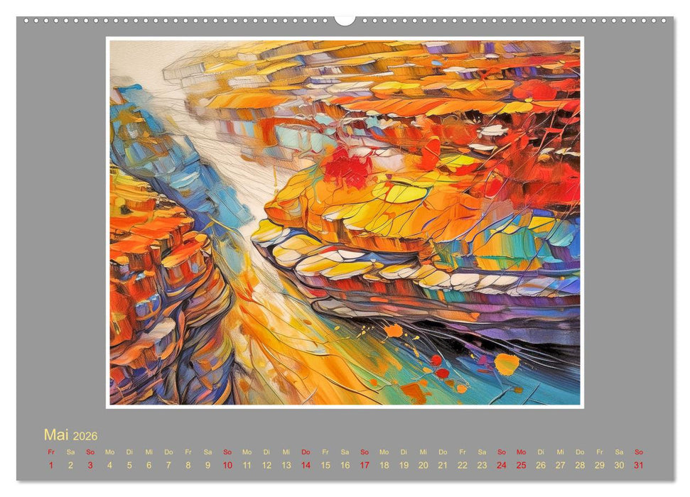 Expressionistische Landschaften (CALVENDO Premium Wandkalender 2026)