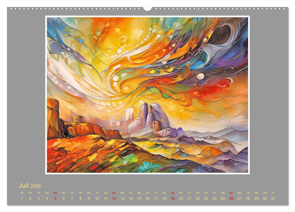 Expressionistische Landschaften (CALVENDO Premium Wandkalender 2026)