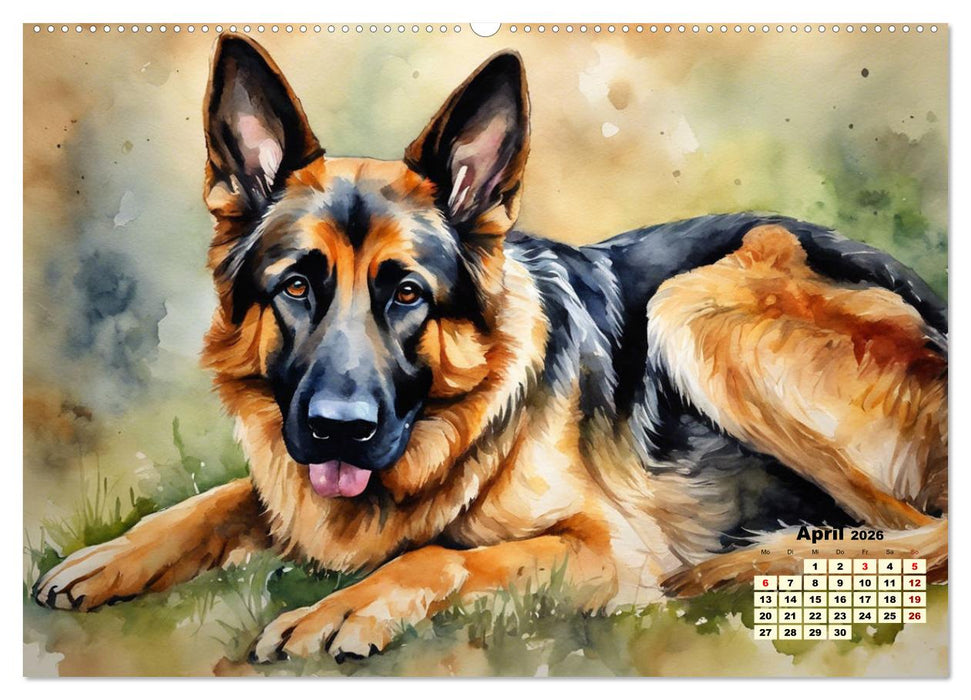 Deutsche Schäferhunde - Klassiker rund um den Globus (CALVENDO Wandkalender 2026)