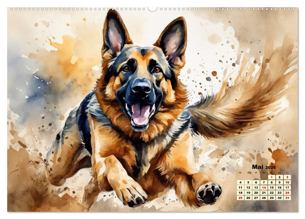 Deutsche Schäferhunde - Klassiker rund um den Globus (CALVENDO Wandkalender 2026)