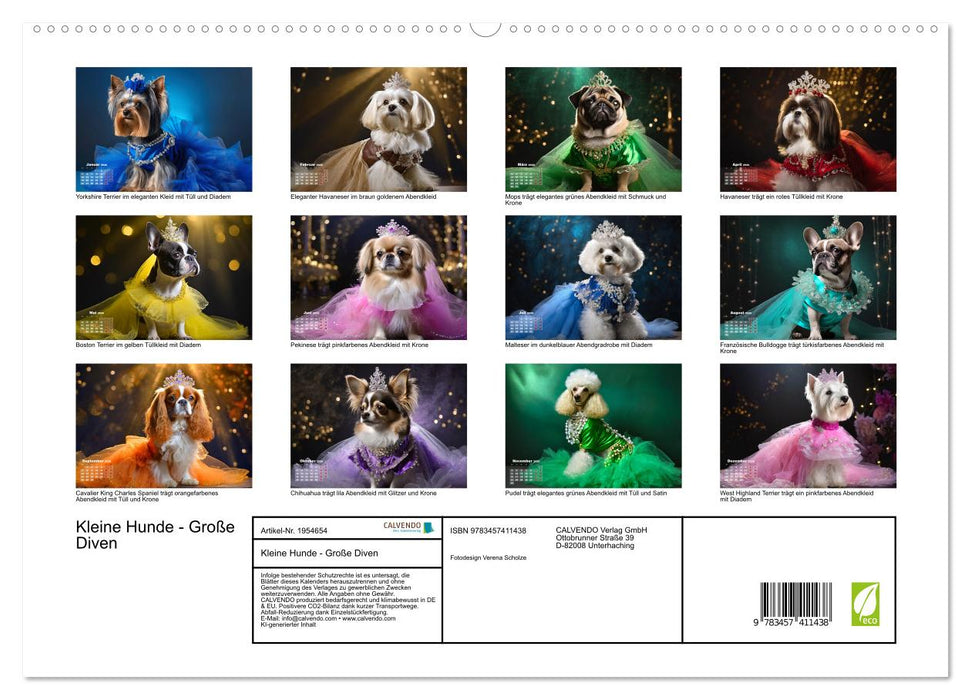 Kleine Hunde - Große Diven (CALVENDO Premium Wandkalender 2026)