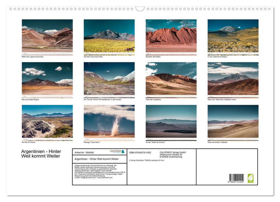 Argentinien - Hinter Weit kommt Weiter (CALVENDO Wandkalender 2026)
