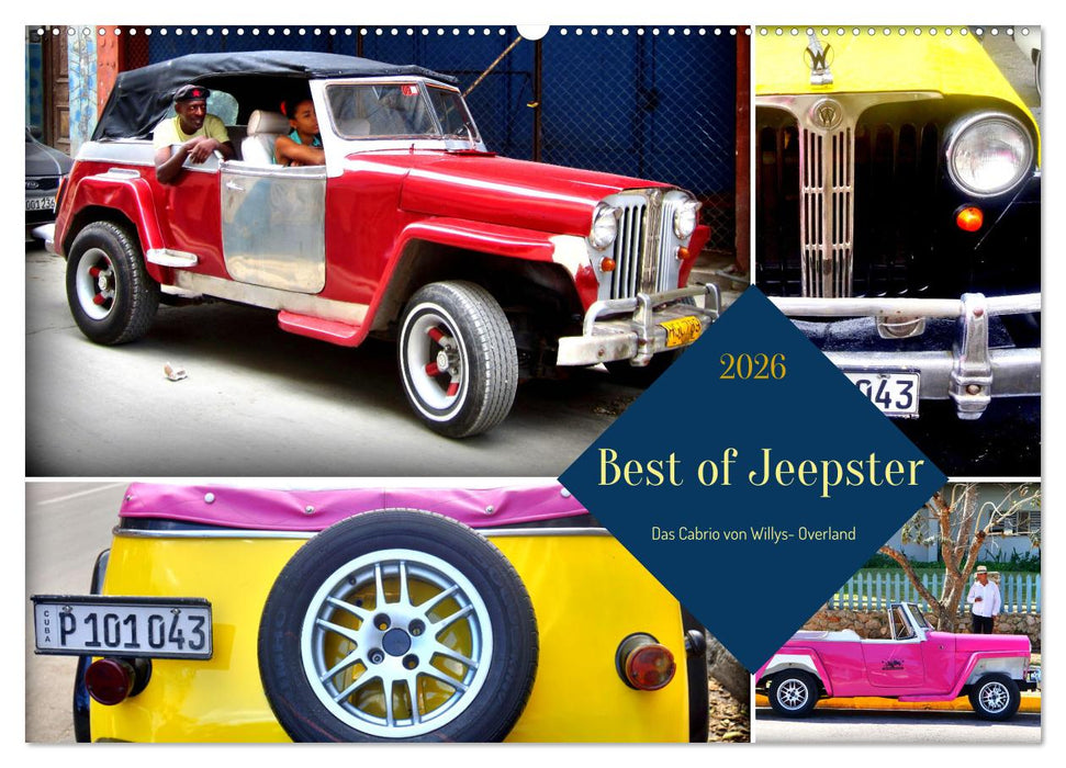 Best of Jeepster - Das Cabrio von Willys-Overland (CALVENDO Wandkalender 2026)