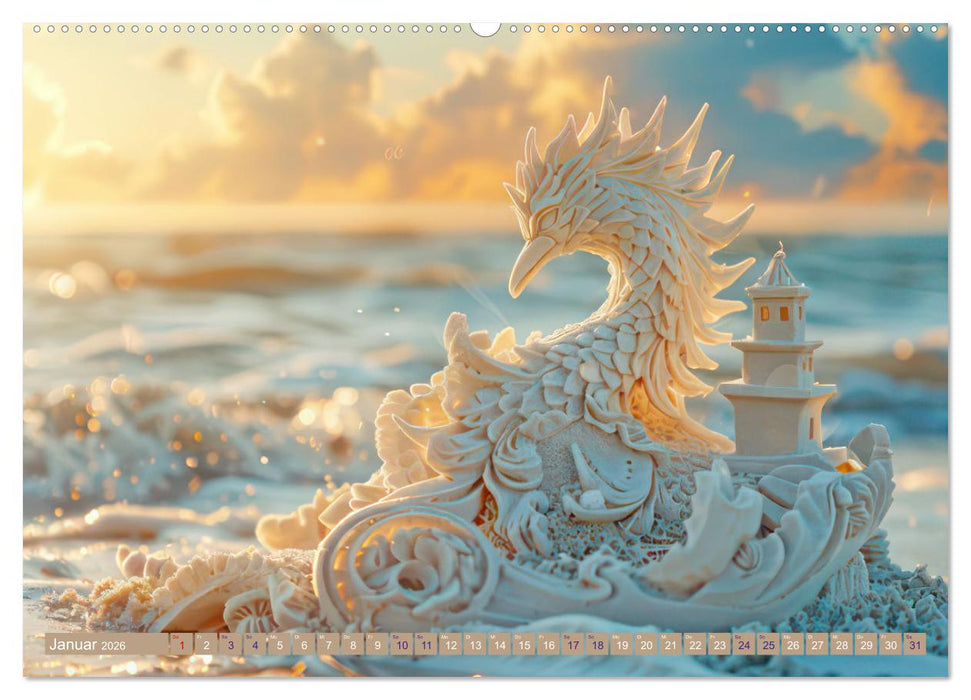 Sandkunstwerke - Einfach faszinierend (CALVENDO Premium Wandkalender 2026)