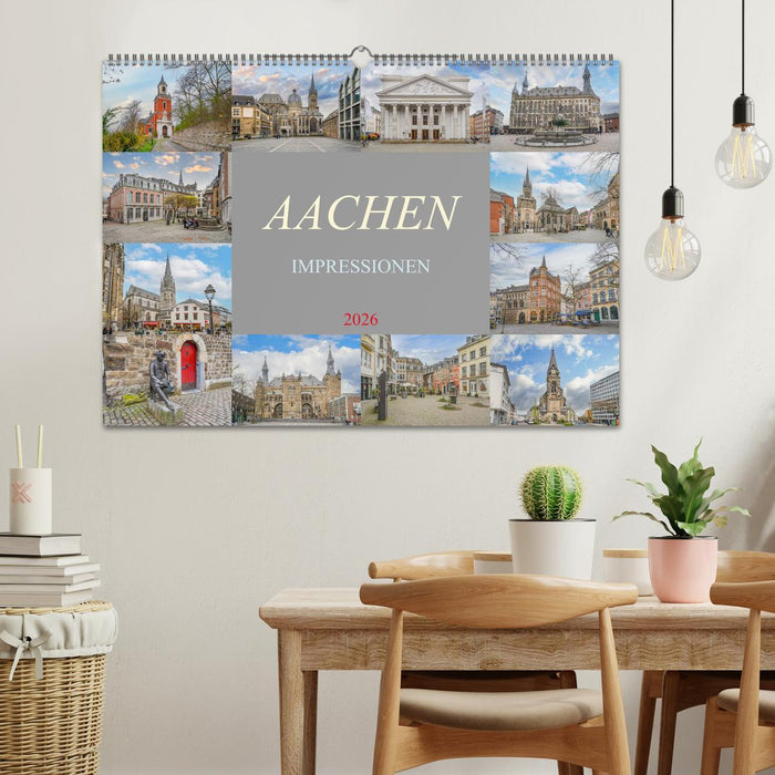 Aachen Impressionen (CALVENDO Wandkalender 2026)