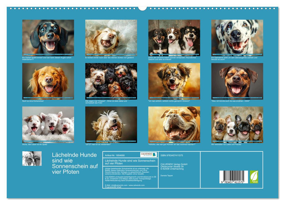 Lächelnde Hunde sind wie Sonnenschein auf vier Pfoten (CALVENDO Premium Wandkalender 2026)